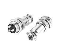 sourcing map 2Pcs GX16-3 16mm 3P Mâle Femelle Aviation Connecteur 400V 5A