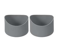 sourcing map 2Pcs Housse de Protection en Silicone de 7 cm pour Bouteille d'Eau de 12 à 24 oz, Couverture en Silicone Antidérapante pour le Fond de Bouteille, Forme Irrégulière, Gris Foncé