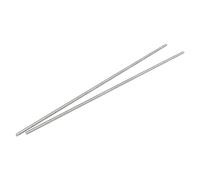 sourcing map 2Pcs M4 x 250mm Tige Filetée Entièrement 304 Inox Acier Droite Main Fil