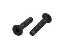 sourcing map 2pcs M4x20mm Boulon Filetage à Gauche Tête Plate à Six Pans Creux Classe 10.9
