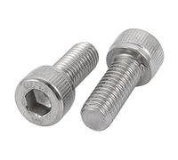 sourcing map 2pcs M8x20mm Vis Filetage à Gauche Tête Creuse Boulon en 304 Acier Inox