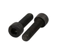 sourcing map 2pcs M8x30mm 12,9 élèves à six pans filetage à gauche vis à vis noir