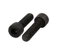 sourcing map 2pcs M8x30mm Vis Filetage à Gauche Six Pans Creux Boulon Noir 12,9 Classe