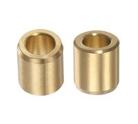 sourcing map 2pcs Manchon Roulements 6 mm x 10 mm x 12 mm Enveloppé Sans-huile Bagues Laiton Alliage