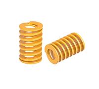 sourcing map 2pcs Matrice Ressort 14mm OD 25mm Long Matrice Ressorts Jaune | pour Imprimante 3D Électrique Pièce, Spirale Estampage, Légère Charge Compression