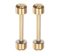 sourcing map 2pcs Montre Vis Tube Tige 16mm Intérieur Dia Acier Inoxydable Acier Montre Bracelet Épingles, Or Ton
