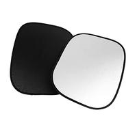 sourcing map 2pcs Pare Soleil Vitre Latérale Auto Voiture Protection UV avec Ventouse Argenté Polyester