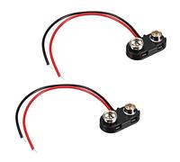 sourcing map 2Pcs Pince de batterie DC 9V type I boucle connecteur câble 10cm long