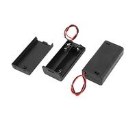 sourcing map 2pcs Plastique Batterie Support Boîtier avec ON/Off Interrupteur pour 2 x AA Batteries