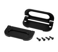 sourcing map 2pcs Poignée encastré pour placard tiroir armoire portes coulissante anneau en alliage de zinc noir 73 x 35 mm