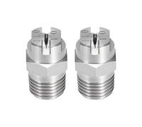 sourcing map 2Pcs Pointe Pulvérisation à Jet Plat 110 Degrés 2,0mm Orifice | Buse Acier Inoxydable 304 à Filetage Mâle 1/4BSPT, 1/4BSPT