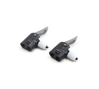 sourcing map- 2pcs Pompe double tête flex buse connecteur Adaptateur pour Vélo, Noir