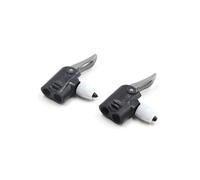 sourcing map-2pcs Pompe double tête flex buse connecteur Adaptateur pour Vélo, Noir