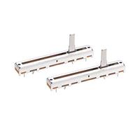 sourcing map 2pcs Potentiomètre Glissière Résistance Variable 60mm Droit Potentiomètre à Curseur Coulissant B5K Ohm Linéaire Double pour Atténuation Réglage