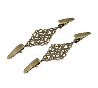 sourcing map 2pcs Pull Agrafes Rétro Cardigan Col Agrafes Chemise Agrafes Robes Agrafe Châle Agrafes pour Femme(Bronze)