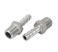 sourcing map 2pcs Raccord Cannelé Filetage mâle BSP 1/4" à 8 mm