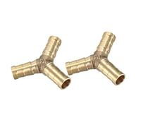 sourcing map 2pcs Raccord de tuyau cannelé en laiton 10 mm en forme de Y 3 voies connecteur adaptateur