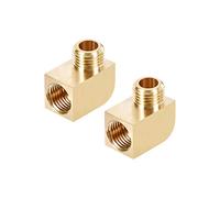 sourcing map 2pcs Raccord de tuyau en laiton 90 degrés Barstock Street coude M10 Male x M10 femelle