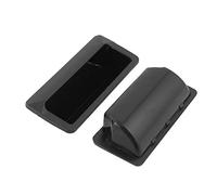 sourcing map 2PCS Rectangle en plastique de la porte du cabinet Noir