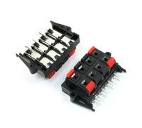 sourcing map 2pcs Rouge Noir 8 Voies Push Haut-Parleur Bornes Connecteur 64mm x 40mm
