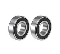 sourcing map 2pcs Roulement à Billes à Gorge Profonde 25x52x15mm 6205-2RS Roulement ABEC-3 Double étanchéité
