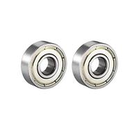 sourcing map 2pcs Roulement à Billes à Gorge Profonde Deux Bouclier Carbone Acier 8 x 22 x 7mm 604-609 ZZ/RS, Roulements Rigides à Billes