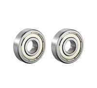 sourcing map 2pcs Roulement à Billes à Gorge Profonde Deux Bouclier Carbone Acier 9 x 24 x 7mm 604-609 ZZ/RS