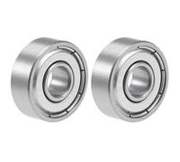 sourcing map 2pcs Roulement à Billes à Gorge Profonde S606ZZ en Acier Inoxydable 6x17x6mm Double Blindage 606Z