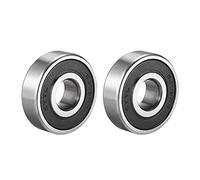 sourcing map 2pcs Roulement à Billes à Gorge Profonde Simple Scellé 15mmx42mmx13mm Chrome Acier