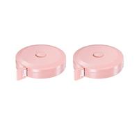 sourcing map 2pcs Ruban à mesurer 1,5 M/60 Pouces Rond Rétractable Dimensionurs Ruban Mesurer Poche Dimension pour Corps, Tissu, Couture et Artisanat Mesures, Rose