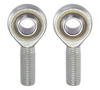 sourcing map 2pcs SA16TK POSA16 Embout Rotule 16mm Alésage Sphérique Palier Roulement Embout Tige Autolubrifié Joint Roulement M16x2.0 Droite Main Mâle Fil Connecteur