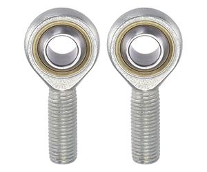 sourcing map 2pcs SA16TK POSA16 Embout Rotule 16mm Alésage Sphérique Palier Roulement Embout Tige Autolubrifié Joint Roulement M16x2.0 Gauche Main Mâle Fil Connecteur