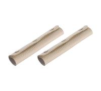 sourcing map 2pcs Sac Main Poignée Emballage Housses, PU Cuir 3 Fermoirs Bagage Poigné Protecteur pour Valises, Achats Sac (13x10cm, Beige)