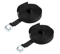 sourcing map 2Pcs Sangle d᾿Arrimage Boucle à Came 7m x 25mm 80kg Noir