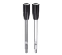 sourcing map 2pcs Serrage Poignées M6 Filetage 115mm (4.5") Longueur Chrome Plaqué Tournant Manivelle Poignée Grip Volant Vis Tige pour Tour Machine