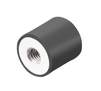 sourcing map 2Pcs Silent Bloc Amortisseur Anti-vibration Support Caoutchouc Tampon plat 15x15mm M5 Fil femelle