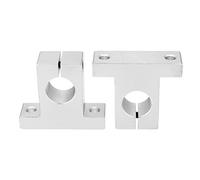 sourcing map 2pcs SK25 mouvement linéaire serrage en aluminium Rail Guide soutien à arbre 25mm diamètre