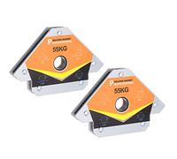 sourcing map 2pcs Soudage Magnétique Flèche Support, 120LBS 45 90 135 Degré Angle Holding Alimentation Soudage Aimant avec Trou pour Métal Soudure Soudage