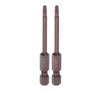 sourcing map 2pcs T10 Torx Foret 1/4" Hexagonaux Tige 3" Longueur Magnétique Sécurité Étoile Tournevis Électrique Outil, Rouge