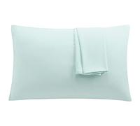 sourcing map 2pcs Taie d'oreiller en Microfibre Douce Fermeture éclair Tissage Polyester 90g/m2 Résistance Ride Décoloration Gris Clair 36x51cm