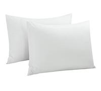 sourcing map 2pcs Taie d'oreiller Fermeture éclair 300 Fils en Coton égyptien Gris Clair King (20" x 36")