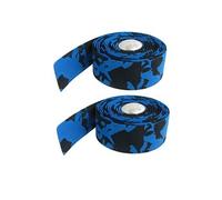 sourcing map- 2pcs Ton Argent Barre Connecteur Bleu Noir Guidon vélo Ruban Envelopper 210 3cm