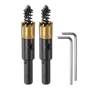 sourcing map 2pcs Trou Scies 12mm (1/2") M35 HSS (Haut Vitesse Acier) Titane Revêtu Perceuse Morceaux Coupeurs Ouvreurs pour Inox Acier Aluminium Alliage Métal Bois Plastique