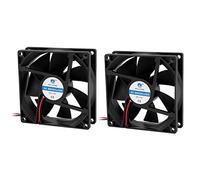 sourcing map 2pcs ventilateur en refroidissant Refroidisseur CPU noir | sans balai, 92 x 25mm, DC 12V 0.18, Puissance 2,16 W