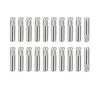 sourcing map 2x10mm 304 Inox Acier Goupilles, 20Pcs Molette Tête Plat Chanfreiné Terminal Goupille, Bois Couchette Lit Étagère Chevilles Support Étagères Fixe Éléments