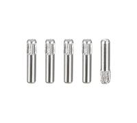 sourcing map 2x10mm 304 Inox Acier Goupilles, 5Pcs Molette Tête Plat Chanfreiné Terminal Goupille, Bois Couchette Lit Étagère Chevilles Support Étagères Fixe Éléments