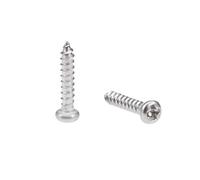 sourcing map 2x10mm Auto-taraudage Vis Cruciforme Tête Cylindrique Bombée Vis 316 INOX Acier Fixations Boulons 50Pcs