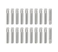 sourcing map 2x12mm 304 Inox Acier Goupilles, 20Pcs Molette Tête Plat Chanfreiné Terminal Goupille, Bois Couchette Lit Étagère Chevilles Support Étagères Fixe Éléments