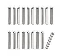sourcing map 2x16mm Goujons Goupilles, 20pcs 304 Inox Acier Rond Tête Plat Chanfreiné Terminal Cheville Broche Bois Superposé Lit Étagère Chevilles Support Étagères Attacher Éléments