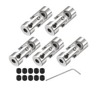sourcing map 3,17mm à 4mm Diamètre Interne Rotatif Joint universel Arbre Accouplement L23 x D9 avec Vis et Clé pour RC Modèle Paquet 5